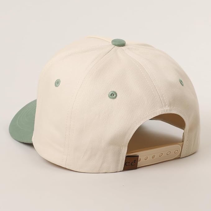 MIRMARU Two-Tone Vintage Canvas Trucker Hats for Men & Women, Adjustable Size Baseball Caps with Trendy Embroidered Design