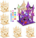 DoubleFill 6 Set Halloween Wooden Castle House Craft Kits, DIY