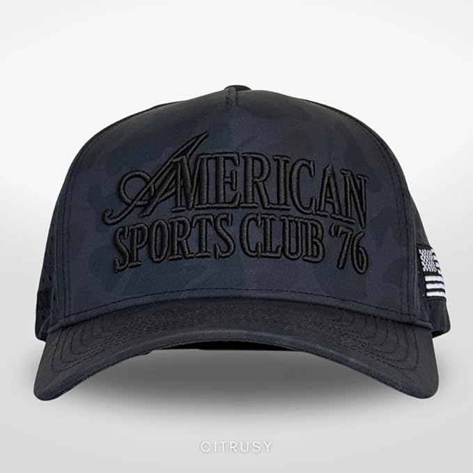 CITRUSY Athletic Trucker Golf Hat | Performance Mens 5 Panel Cap | Cool Breathable Waterproof Workout Running Snapback