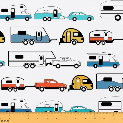 Erosebridal Camper Fabric By the Yard, 5 Yards