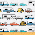 Erosebridal Camper Fabric By the Yard, 2 Yards