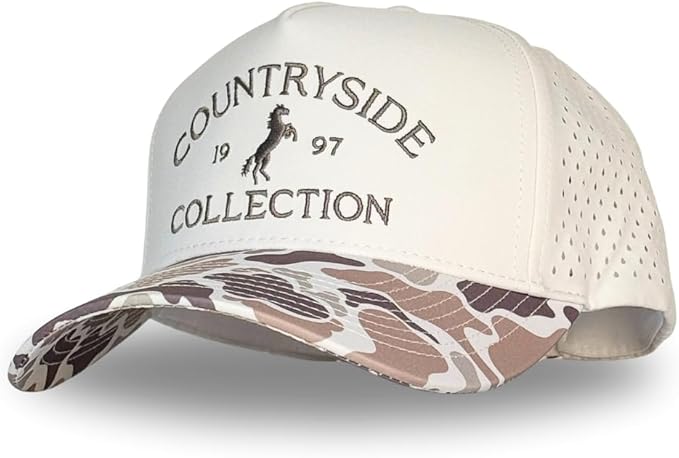 CITRUSY Athletic Trucker Golf Hat | Performance Mens 5 Panel Cap | Cool Breathable Waterproof Workout Running Snapback