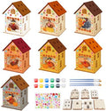 Fennoral 7 Pack Woode Turkey House Craft Kit for Kids