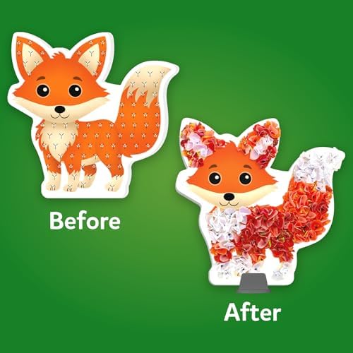 Skillmatics Poke-in Art – Animals, Wood Craft Kit, Gift for Boys & Girls