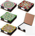 Saillong 4 Pcs Diamond Painting Note Box Kit Sticky Note Holders