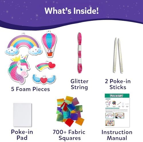 Skillmatics Poke-in Art – Magical Unicorns, Wood Craft Kit, Gift for Kids