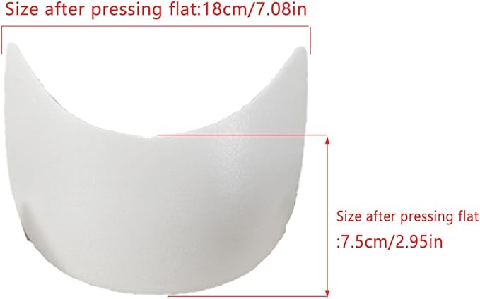 10 Pack Baseball Cap Visor Insert Shape Plastic Stand Tennis Hat Brim Replacement Liner Shaper for Unisex DIY Repair Hand Craft Sewing Caps Making Supplies Accessories White