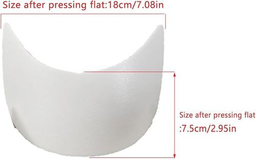 10 Pack Baseball Cap Visor Insert Shape Plastic Stand Tennis Hat Brim Replacement Liner Shaper for Unisex DIY Repair Hand Craft Sewing Caps Making Supplies Accessories White
