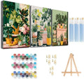 Axquilon 3 Packs Plants Framed Paint by Numbers Kit for Adults 8x10 in
