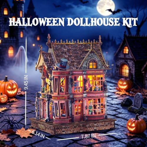 Magic Wonder House Halloween 3D Wooden Puzzle for Adults DIY Kit