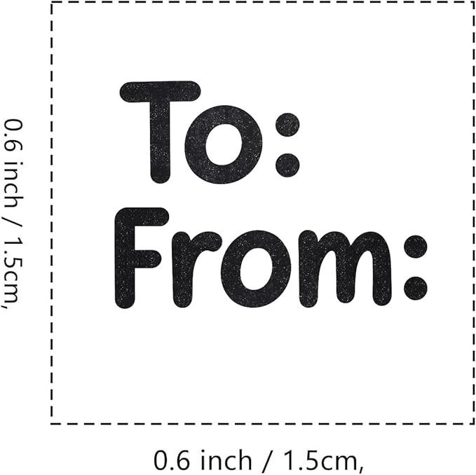 from to Rubber Stamp, 3/5 Inch Small Mini Stamp - Image 2