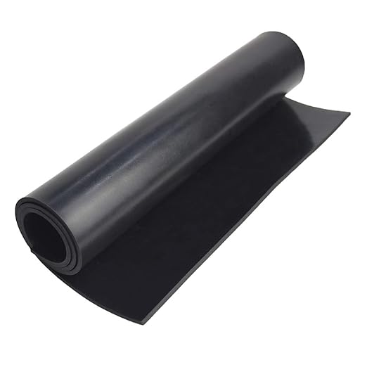 DOBTIM Neoprene Rubber Sheet Rolls 1/8" Thick X 12" Wide X 24'' Long, Solid by DOBTIM