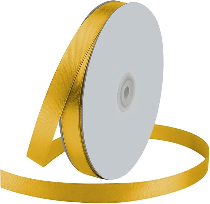 5/8" Wide x 100 Yards Single Face Polyester Satin Ribbon, Satin Ribbon by KMERLIFE