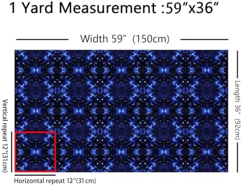 3D Printed Space Upholstery Fabric for Chairs 10 Yard Universe Cloud Galaxy Fabric by The Yard Decor Starlight Print for Home DIY Projects, Waterproof Indoor Outdoor Decor Space Outer Sky Decor
