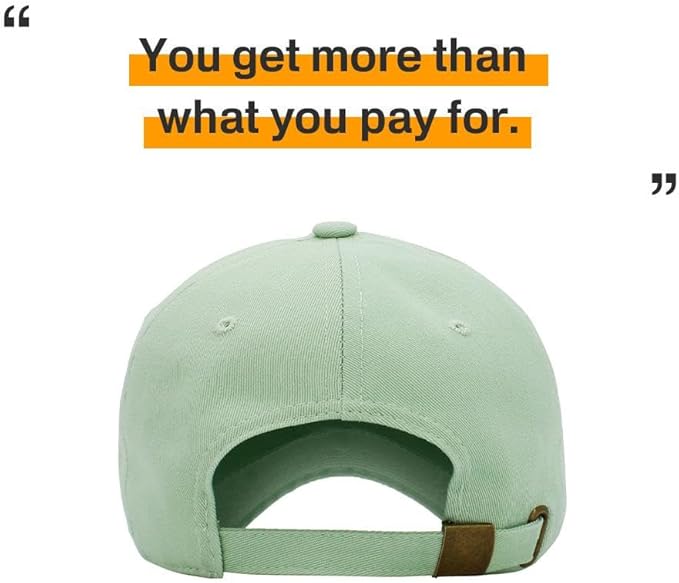KBETHOS Classic Unisex Cotton Adjustable Low Crown Baseball Cap – Plain Dad Hat