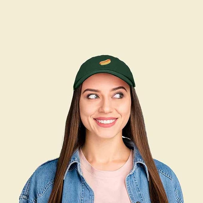 DALIX Hot Dog Hat Embroidered Mens Womens Baseball Cap