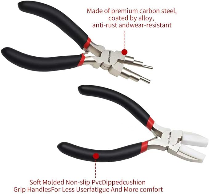 WISEUP Jewelry Pliers Set - 6 in 1 Bail Making Plier - Image 4
