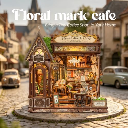 DIY Miniature House Kit for Adults Vintage Coffee Shop Dollhouse
