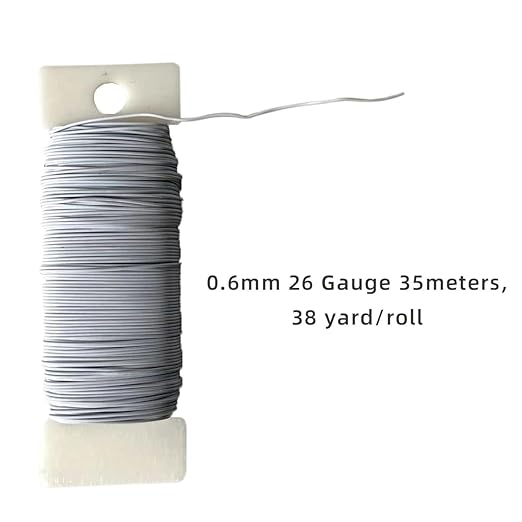 76Yards 26Gauge White Metal Floral Wire Flexible Paddle Florist Garden Wire - Image 7