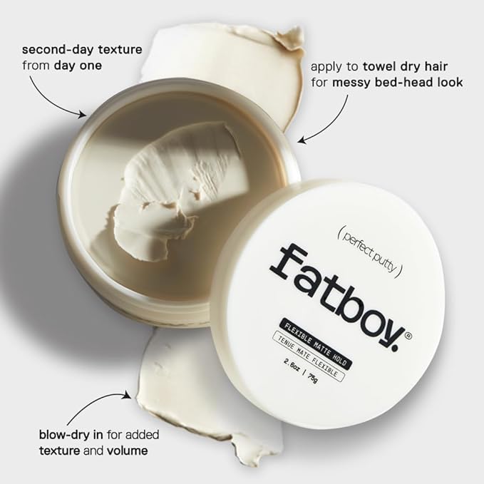 Fatboy Hair Perfect Putty, Styling Kaolin Clay Putty, Medium Hold - Image 6