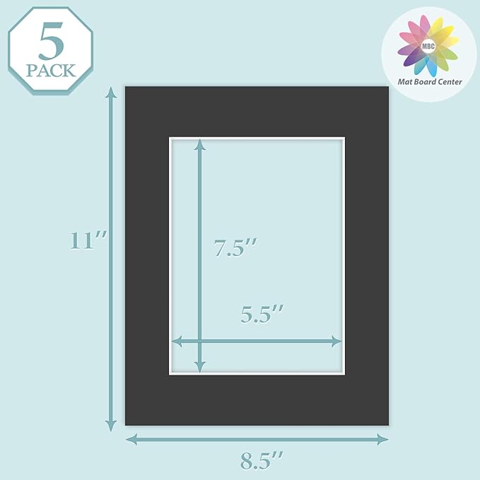 MBC Mat Board Center, 5 Pack 8.5X11 - Image 3