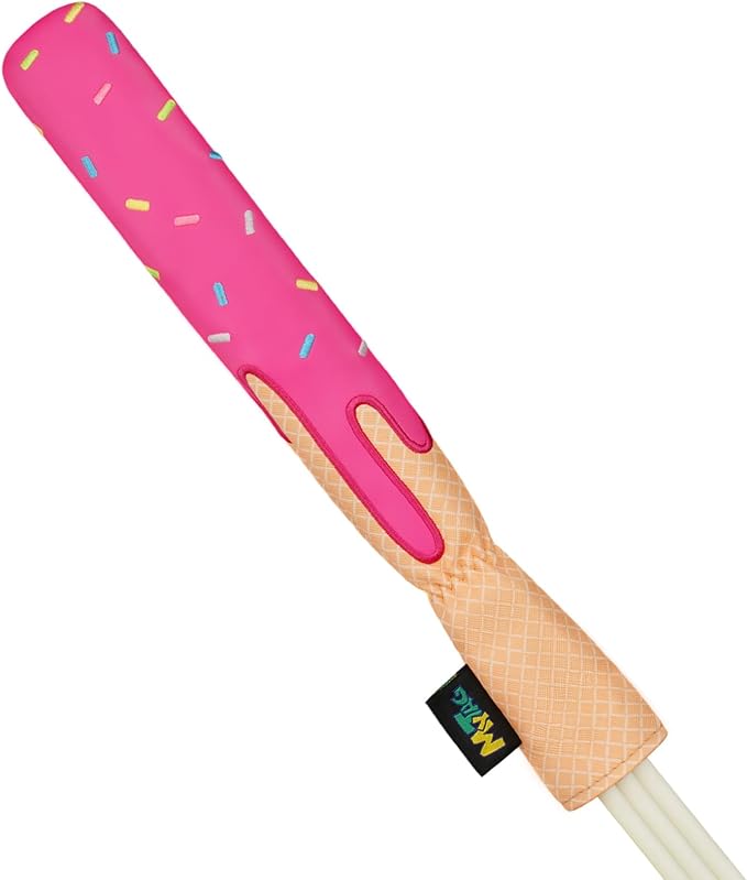 mytag Golf Head Covers Pink, No Bad Days On The Course Golf Club Covers Driver Fariway Hybrid Headcover for Women Girls