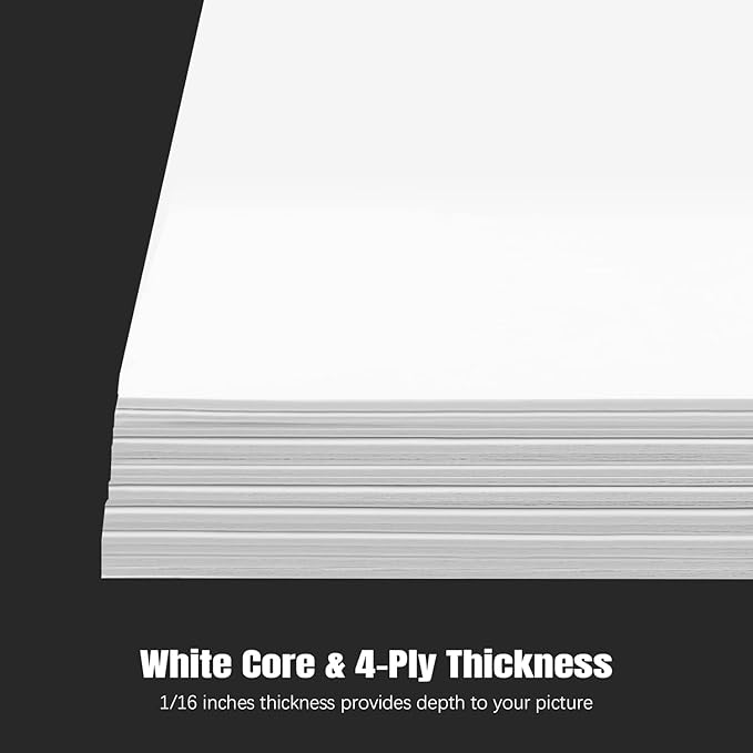 AUEAR, 15 Pack 8x10 Uncut Matte Boards White Photo Mat Board Great - Image 4