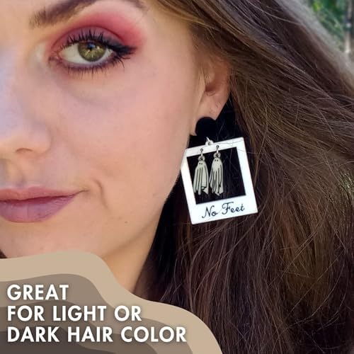 It's Just So You ~ *Glow in the Dark* Beetlejuice Ghost Polaroid Earrings, Spooky Halloween Acrylic Jewelry, Lightweight Dangle Studs