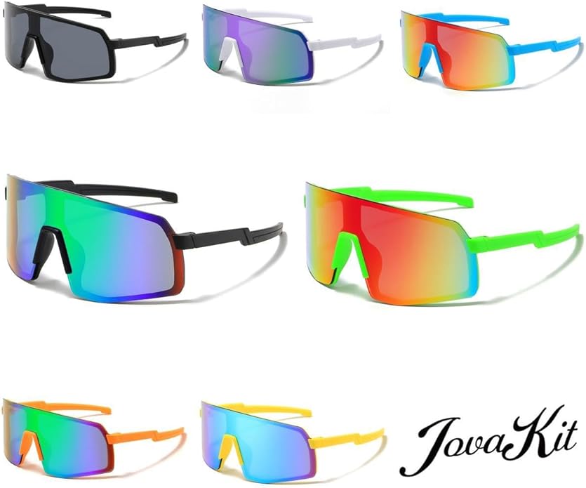JOVAKIT Kids Baseball Sunglasses for Boys Girls Age 3-13, Youth Baseball Sun Glasses UV400 Sports Cycling Shades