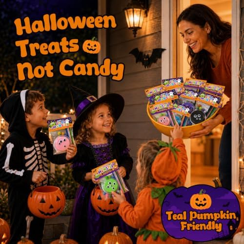 24 Packs Halloween Goodie Bag Stuffers DIY Monster Air Dry Clay Crafts Kits