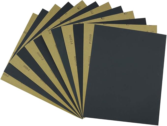 Sandpaper Sheets 9 x 11 Inch 30PCS, Wet Dry Sandpaper Assortment by MAXMAN