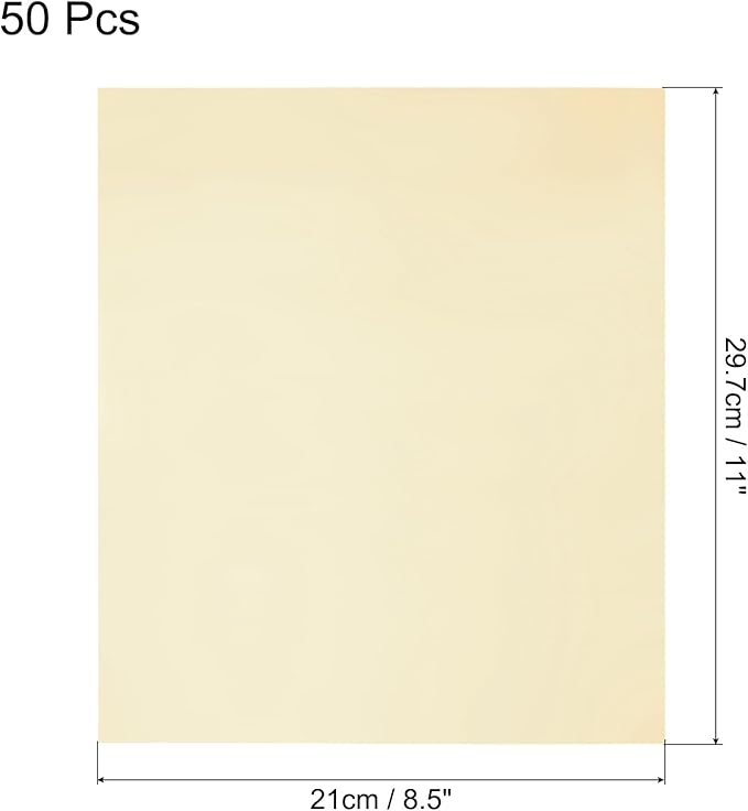 MECCANIXITY 50 Pack Toner Reactive Foil, Deco Foil Transfer Sheets 8.5"x11" A4 - Image 2