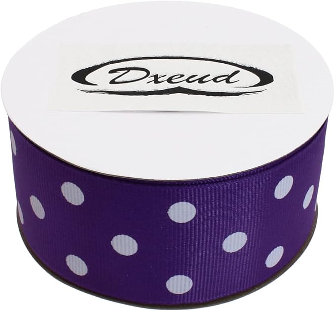 Polka Dot Grosgrain Ribbon 25 Yard Each Roll 100% Polyester - Image 3