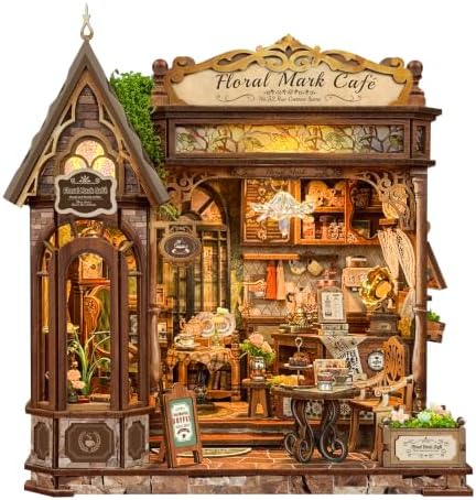 DIY Miniature House Kit for Adults Vintage Coffee Shop Dollhouse