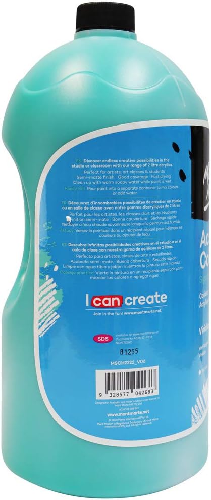 Mont Marte Discovery School Acrylic, 1/2 Gallon. Ideal - Image 2