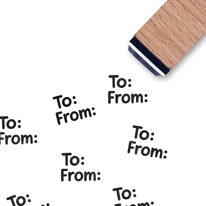 from to Rubber Stamp, 3/5 Inch Small Mini Stamp by GUVSPTI