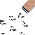 from to Rubber Stamp, 3/5 Inch Small Mini Stamp by GUVSPTI