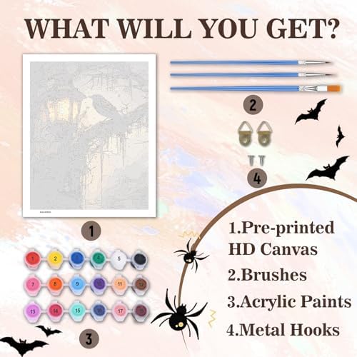 PHANTASYART Gothic Paint by Numbers Kit for Adults 16x20inch
