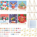YooNotee 6 Pack Christmas Paint by Numbers Kit for Adult