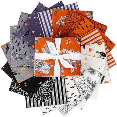 My Mind's Eye Sophisticated Halloween 18 Fat Quarters Riley Blake Designs FQ-14620-18, Assorted