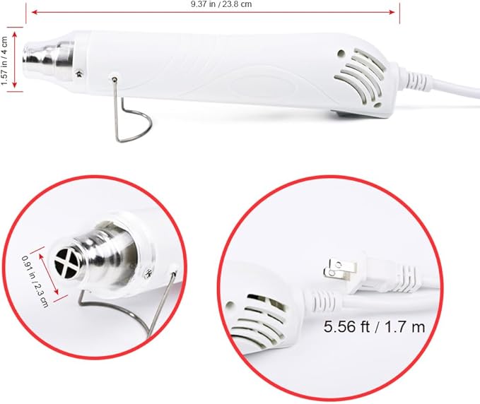 Mini Heat Gun, 300W Fast Heat Hot Air Gun - Image 2