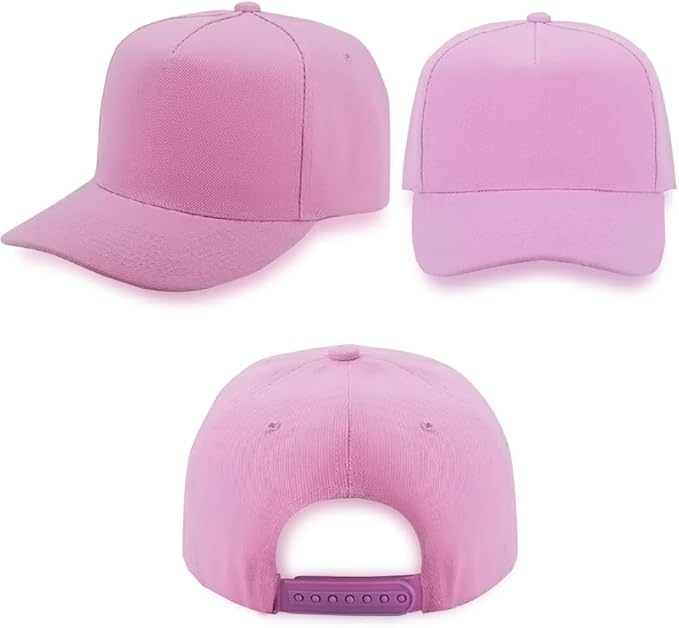 ZH 12 PC 5 Panel Baseball caps, Bulk Baseball caps, Customizable DIY Design, Wholesale Caps, One-Size-Fits-All
