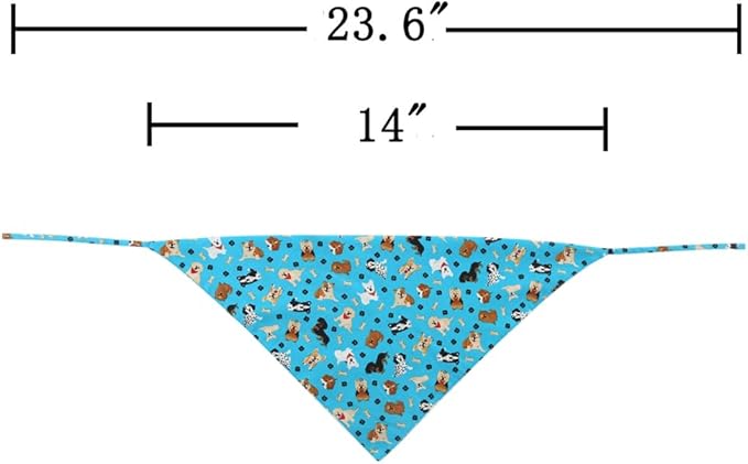 Dog Bandana Reversible Triangle Bibs Scarf Accessories for Cats Pets Animals