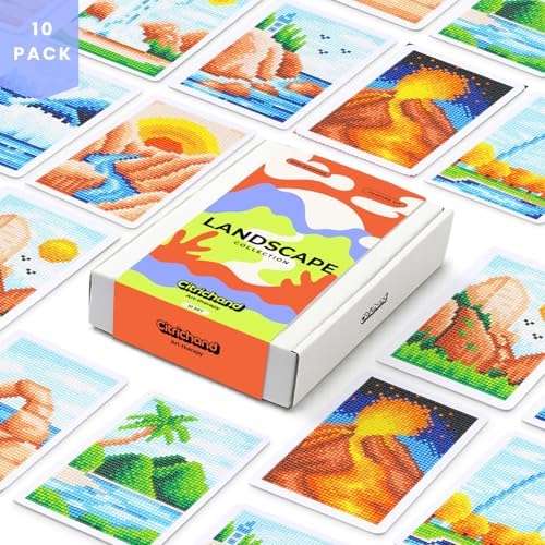 Citrichand Small Diamond Art Kits, Landscape Collection 10 Pack for Adults