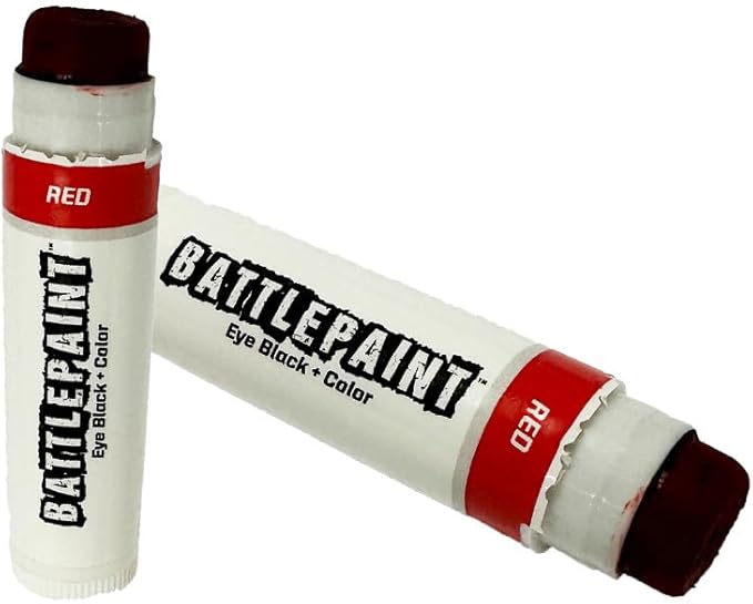 EyeBlack BattlePaint – Bright Colored Under Eye Black Grease for Pro Athletes and Super Fans – Baseball, Softball, Football – 2 Sticks