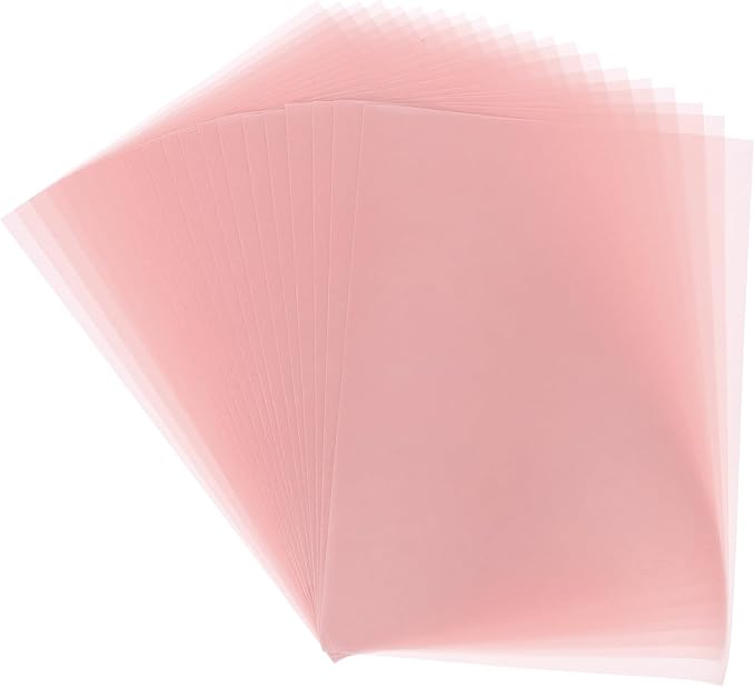 MECCANIXITY Colored Vellum Paper, 40 Sheet Light Pink Transparency 11.7 x 8.2 by MECCANIXITY