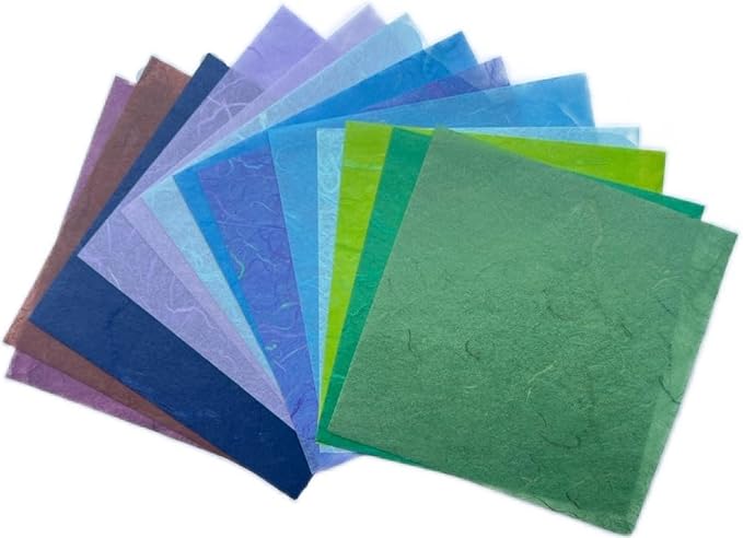 4" x 4" 50 Designs 50 Sheets Natural Fiber Tamarind Leaves, Banana Bark - Image 4