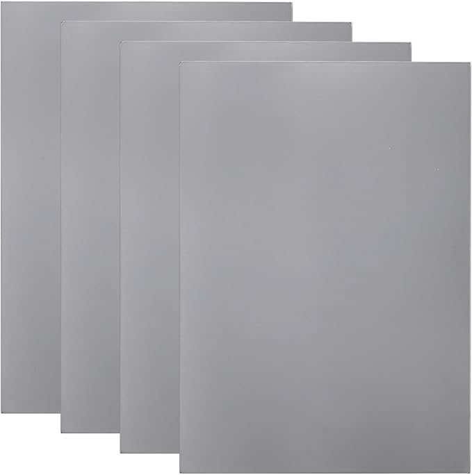 4 Pack Rubber Stamp Sheets, 2.6 mm A4 Size Light Gray Rubber Pads, Soft Rubbers by Tlence