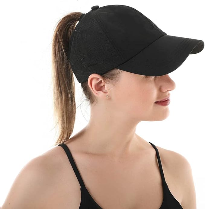 Cross Hat Womens Baseball Cap -Cross Ponytail Hat Baseball Cap