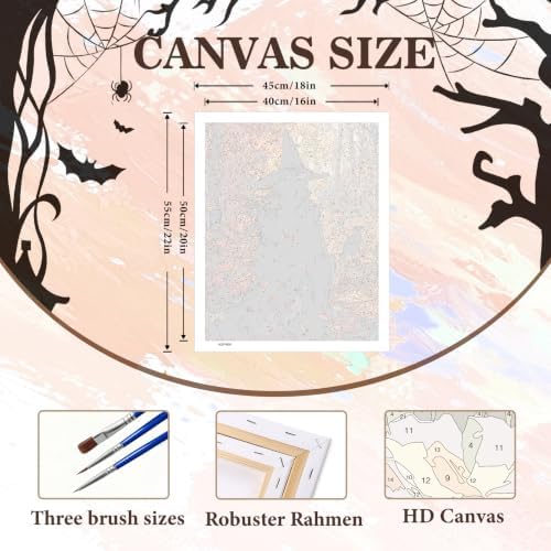 PHANTASYART Halloween Paint by Numbers Kit for Adults 16x20inch